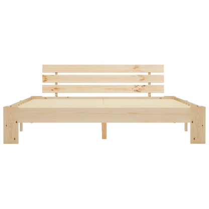 Bed Frame | Natural | Solid pine wood, plywood slats | Super King