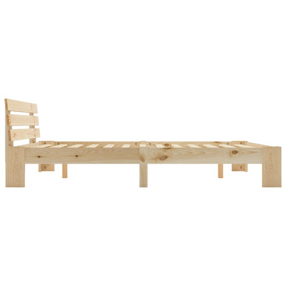 Bed Frame | Natural | Solid pine wood, plywood slats | Super King