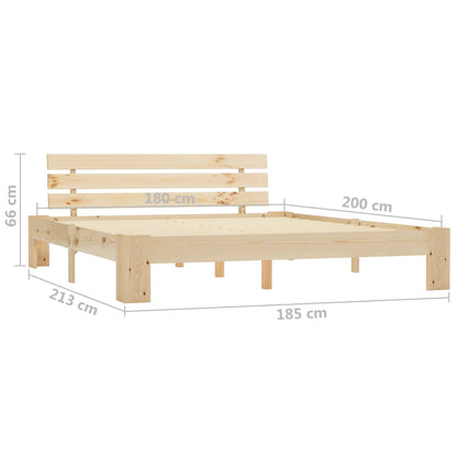 Bed Frame | Natural | Solid pine wood, plywood slats | Super King