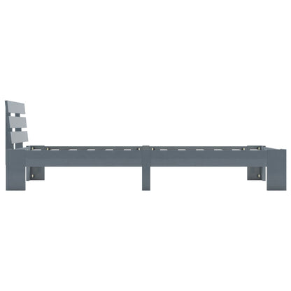 Bed Frame | Grey | Solid Pine Wood and Plywood | Single | Durable