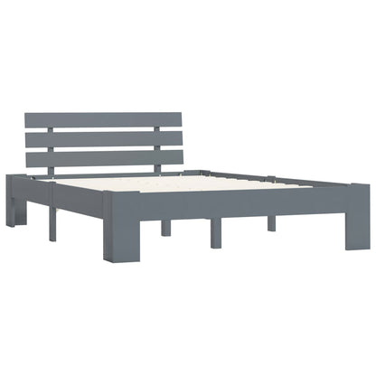 Bed Frame | Grey | Solid pine wood, plywood | Double | Durable