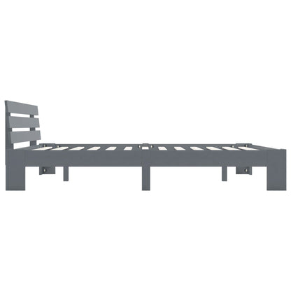Bed Frame | Grey | Solid pine wood and plywood | Super King | Durable