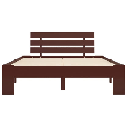 Bed Frame | Dark Brown | Solid pine wood, plywood | Double | Durable