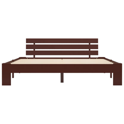 Bed Frame | Dark brown | Solid pine wood, Plywood slats | 160x200 cm