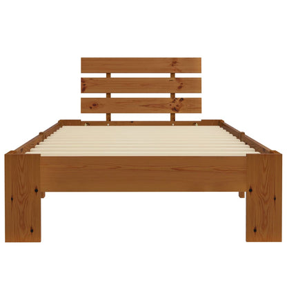 Bed Frame | Honey Brown | Solid pine wood, Plywood | Single | Durable