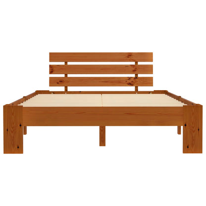 Bed Frame without Mattress Honey Brown 120x200cm Solid Wood Pine