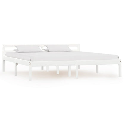 Bed Frame | White | Solid pine wood, plywood | 160x200 cm | Durable