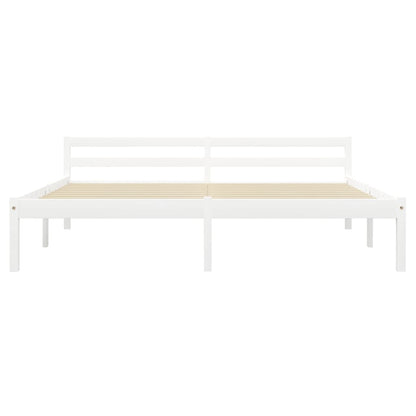 Bed Frame | White | Solid pine wood, plywood | 160x200 cm | Durable