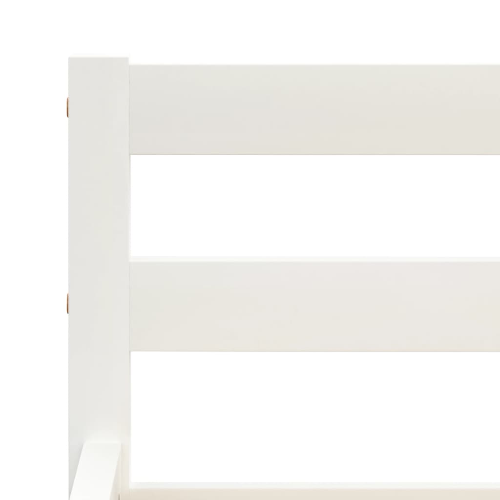 Bed Frame | White | Solid pine wood, plywood slats | Super King | Durable
