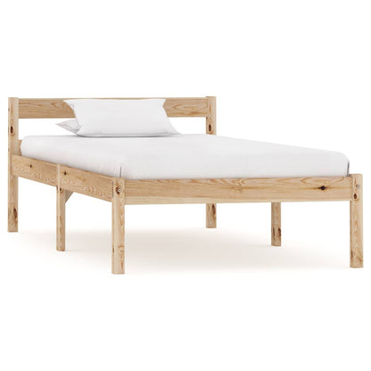 Bed Frame | Natural | Solid pine wood and plywood | Single | Durable