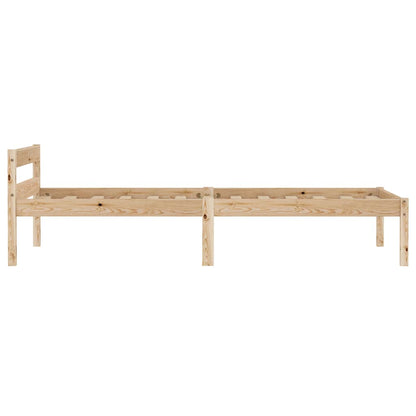 Bed Frame | Natural | Solid pine wood and plywood | Single | Durable