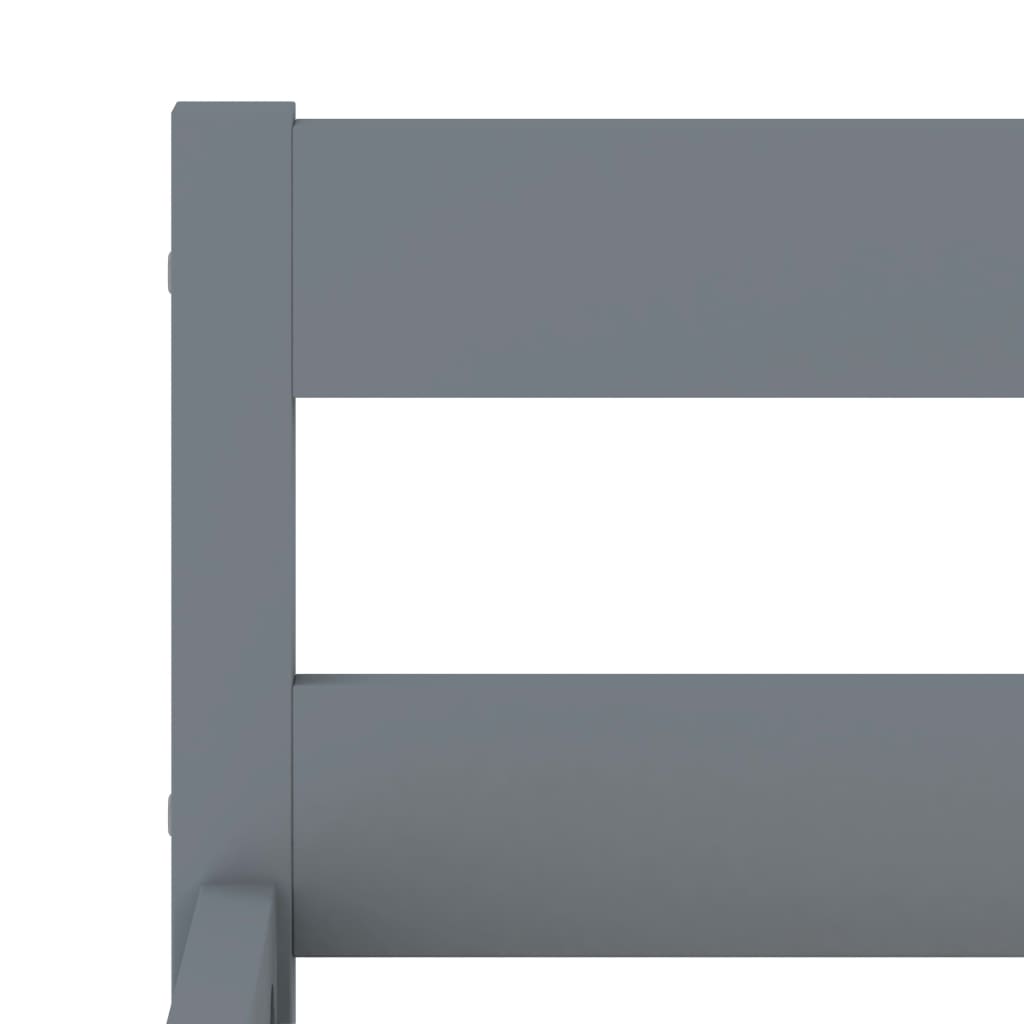 Bed Frame without Mattress Grey Solid Pine Wood 100x200 cm