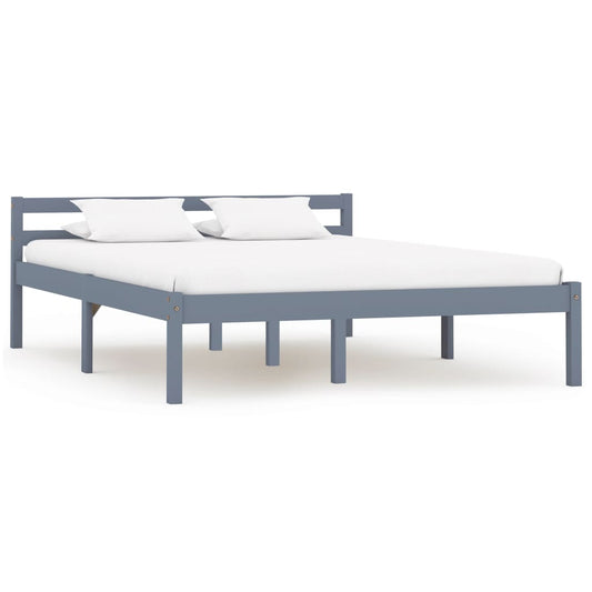 Bed Frame | Grey | Solid pine wood | 120 x 200 cm | Durable | Bed Frame