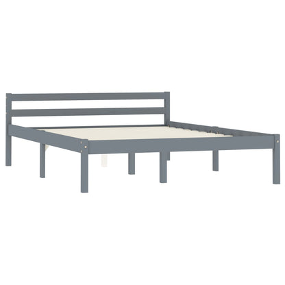 Bed Frame | Grey | Solid pine wood | 120 x 200 cm | Durable | Bed Frame