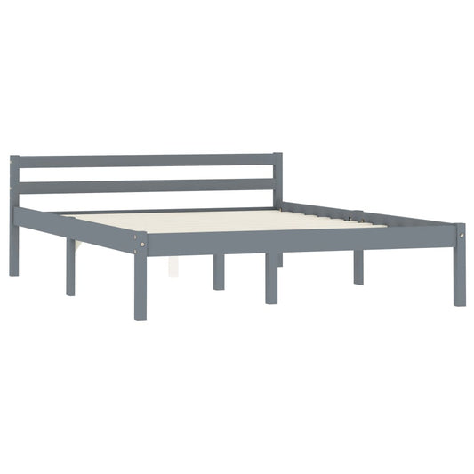 Bed Frame | Grey | Solid pine wood | 120 x 200 cm | Durable | Bed Frame
