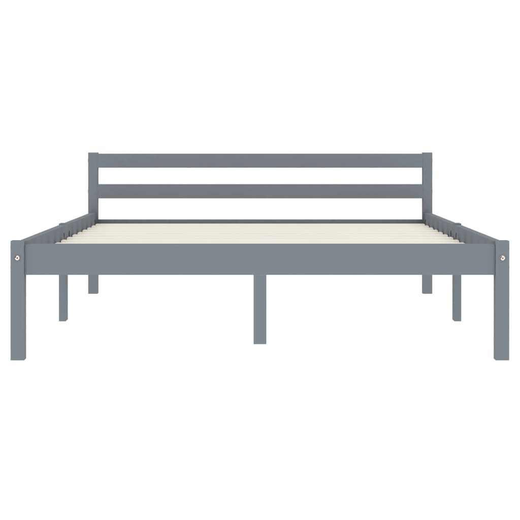 Bed Frame | Grey | Solid pine wood | 120 x 200 cm | Durable | Bed Frame