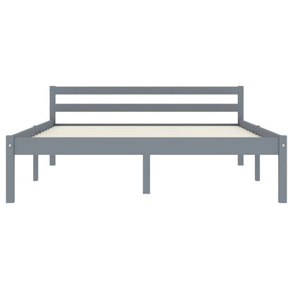 Bed Frame | Grey | Solid pine wood | 120 x 200 cm | Durable | Bed Frame
