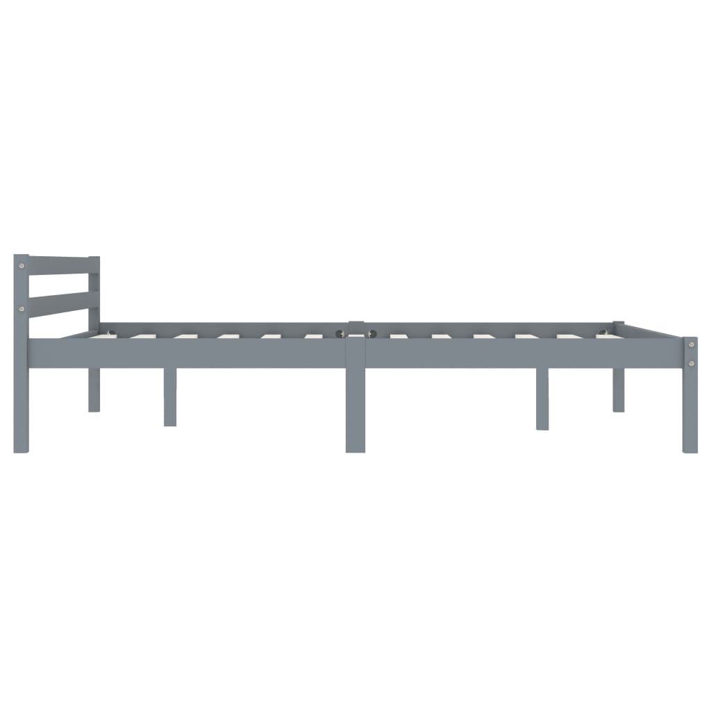 Bed Frame | Grey | Solid pine wood | 120 x 200 cm | Durable | Bed Frame