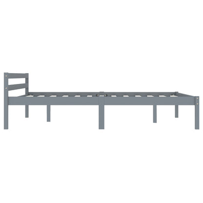 Bed Frame | Grey | Solid pine wood | 120 x 200 cm | Durable | Bed Frame
