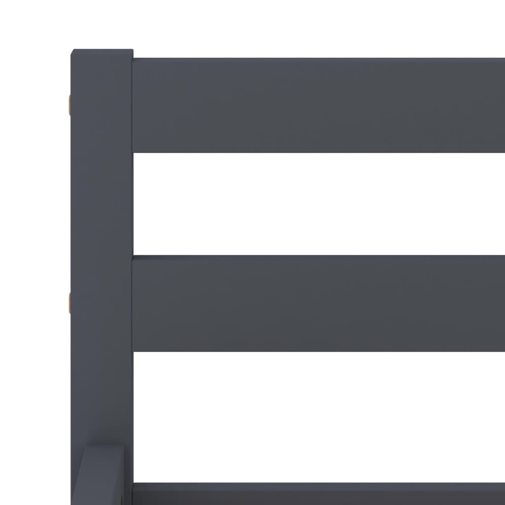 Bed Frame | Grey | Solid pine wood | 120 x 200 cm | Durable | Bed Frame