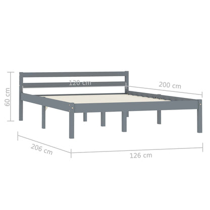 Bed Frame | Grey | Solid pine wood | 120 x 200 cm | Durable | Bed Frame