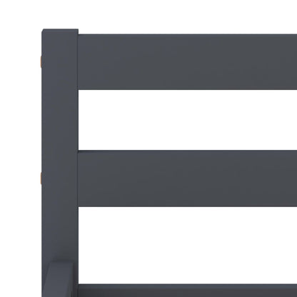 Bed Frame | Grey | Solid Pine Wood, Plywood | Super King |  Durable