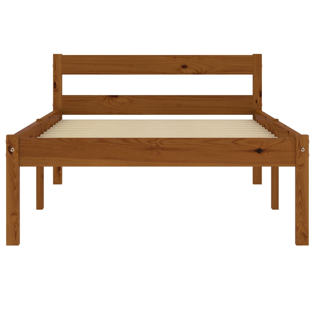 Bed Frame | Honey Brown | Solid pine wood, Plywood | Single | Durable