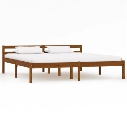Bed Frame | Honey Brown | Solid Pine Wood | Double | Durable | Bed Frame
