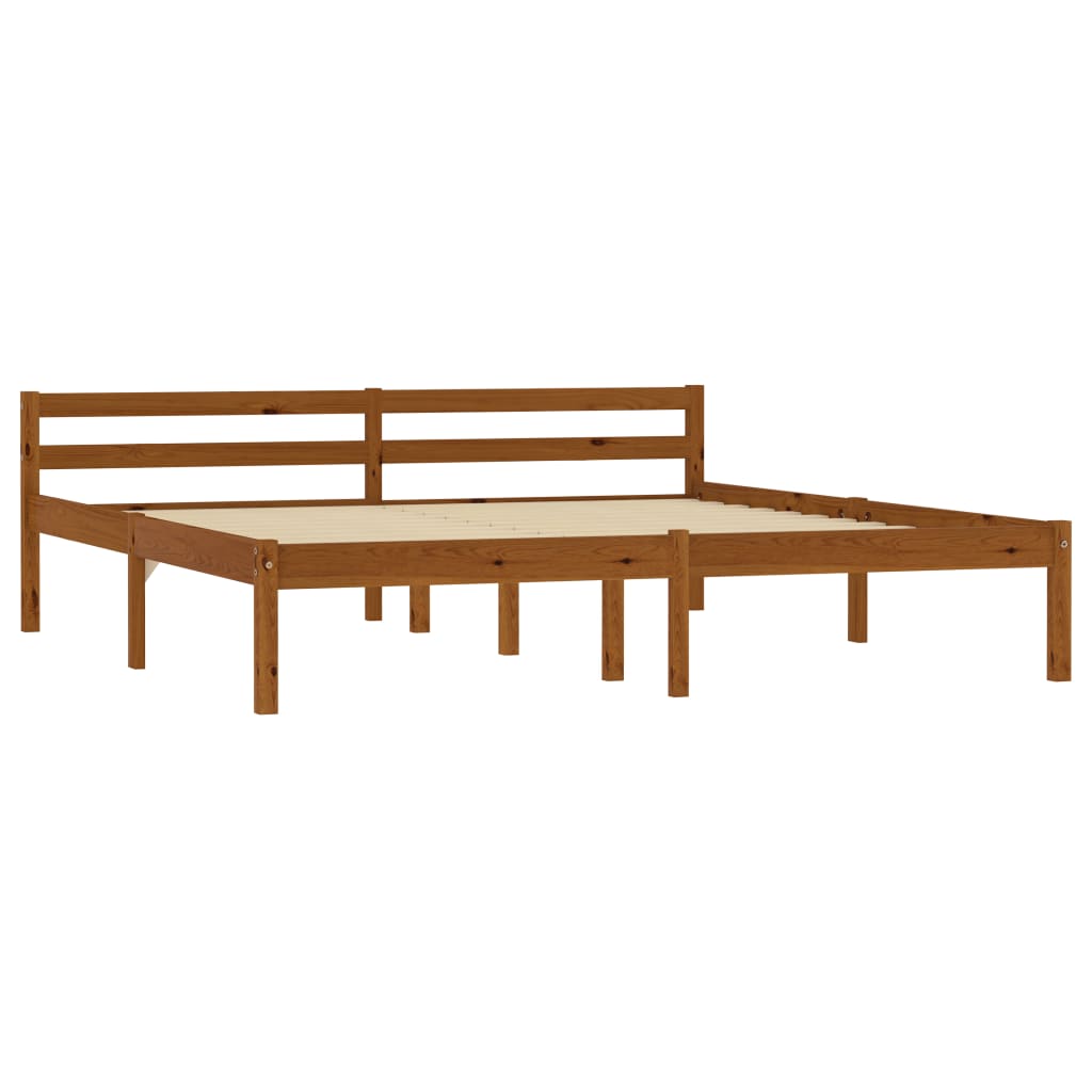 Bed Frame | Honey Brown | Solid Pine Wood | Double | Durable | Bed Frame