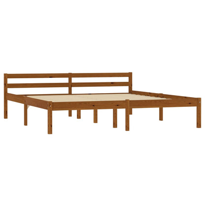 Bed Frame | Honey Brown | Solid Pine Wood | Double | Durable | Bed Frame