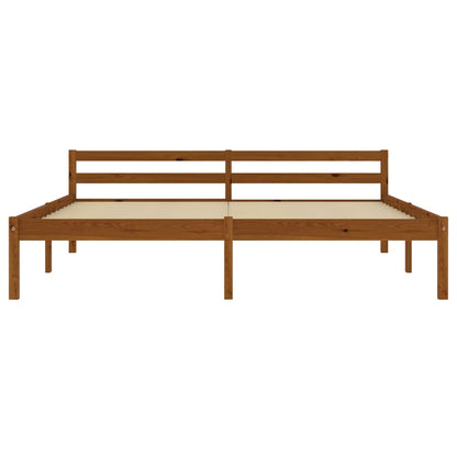 Bed Frame | Honey Brown | Solid Pine Wood | Double | Durable | Bed Frame