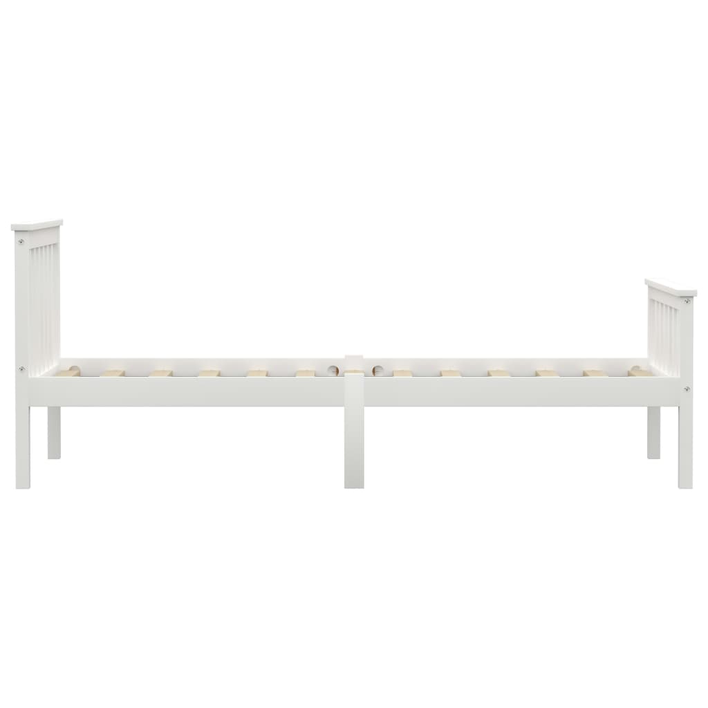Bed Frame | White | Solid Pine Wood, Plywood | Single | Durable