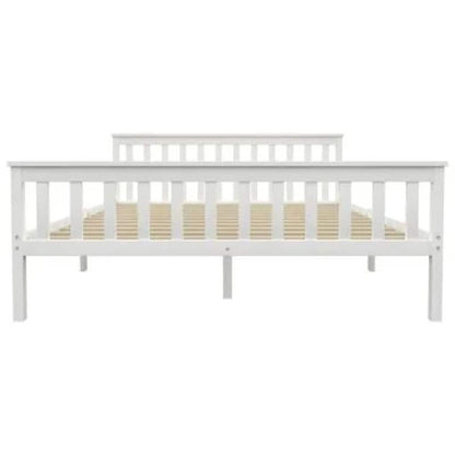 Bed Frame | White | Solid pine wood, Plywood | Double |  Durable