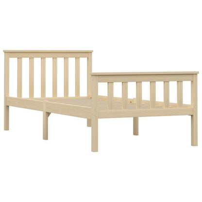 Bed Frame | Natural | Solid pinewood, plywood slats | 100x200 cm