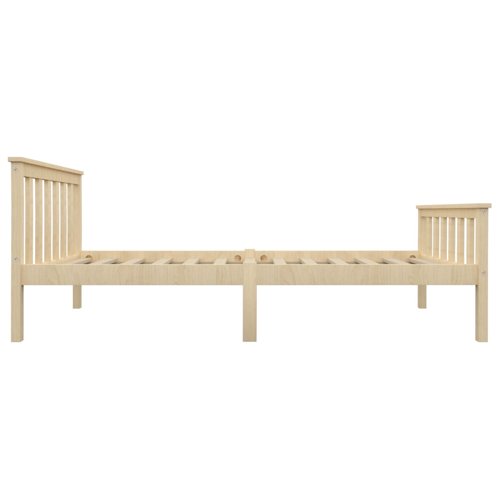 Bed Frame | Natural | Solid pinewood, plywood slats | 100x200 cm