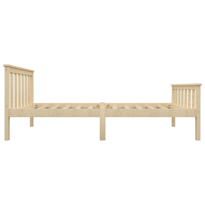 Bed Frame | Natural | Solid pinewood, plywood slats | 100x200 cm