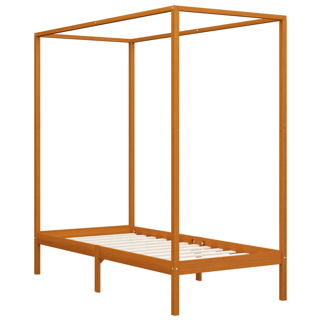Bed Frame | Honey brown | Solid pine wood | Single | Bed Frame
