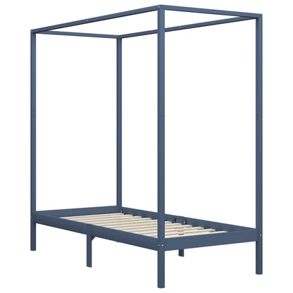 Bed Frame | Grey | Solid pine wood and plywood slats | Single | Durable