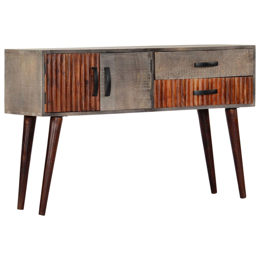 Console Table | Grey and Brown | Solid Rough Mango Wood