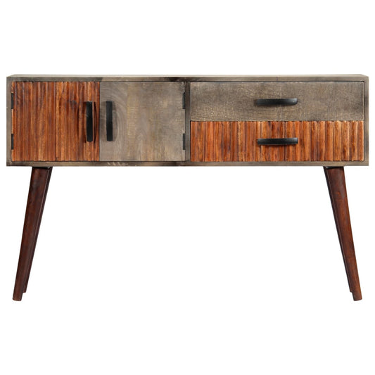 Console Table | Grey and Brown | Solid Rough Mango Wood