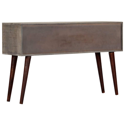 282742 vidaXL Console Table Grey 120x35x75 cm Solid Rough Mango Wood