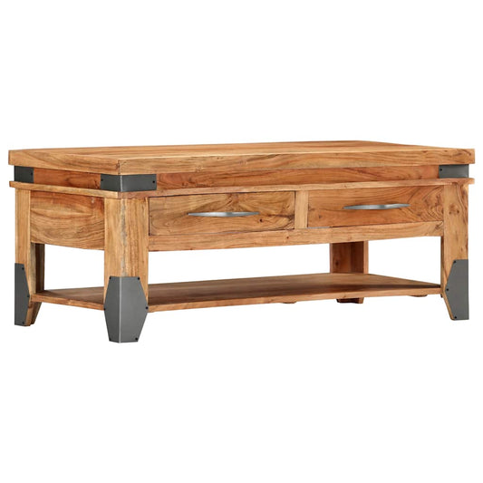 282751 vidaXL Coffee Table 110x52x45 cm Solid Acacia Wood