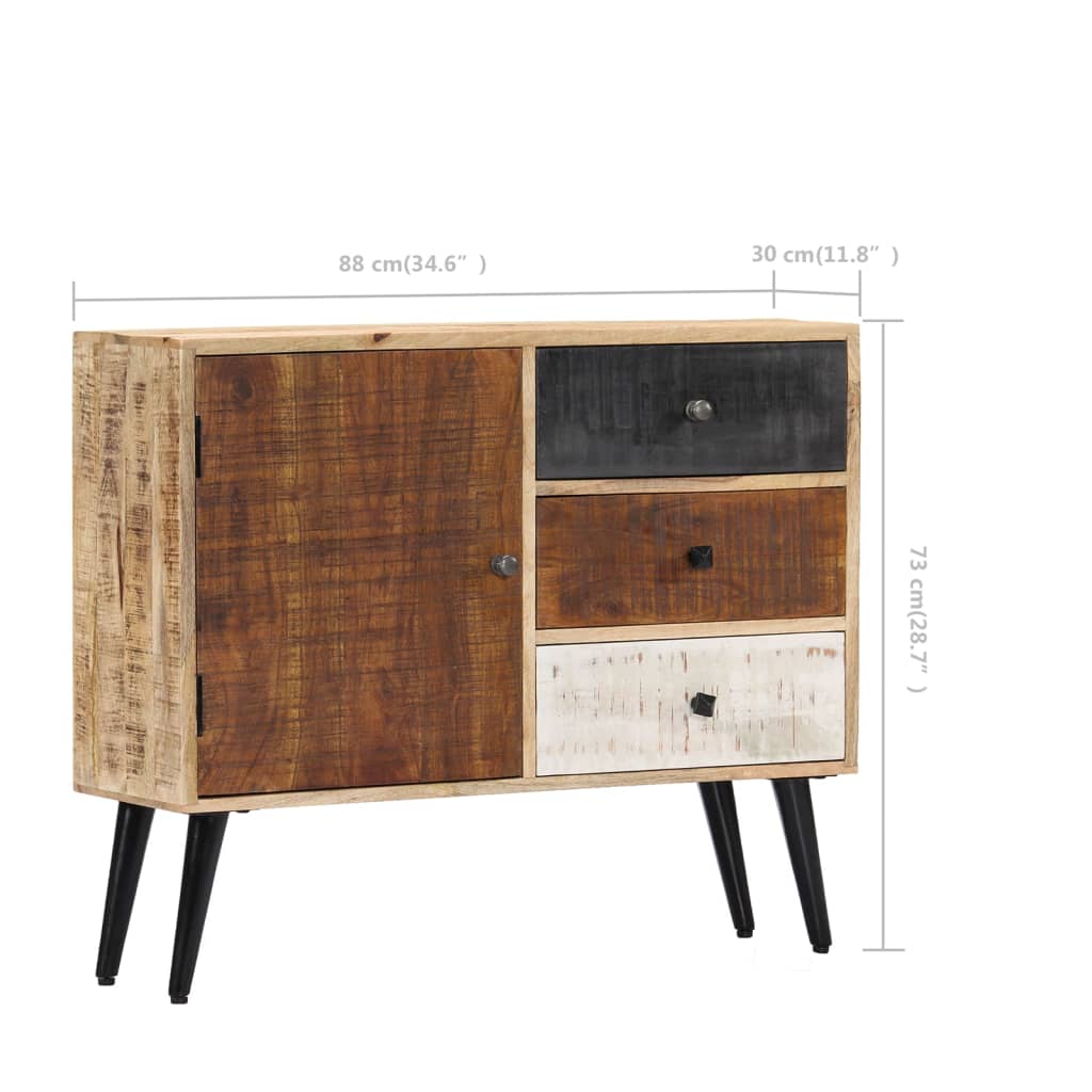 Sideboard 88x30x73 cm Solid Mango Wood