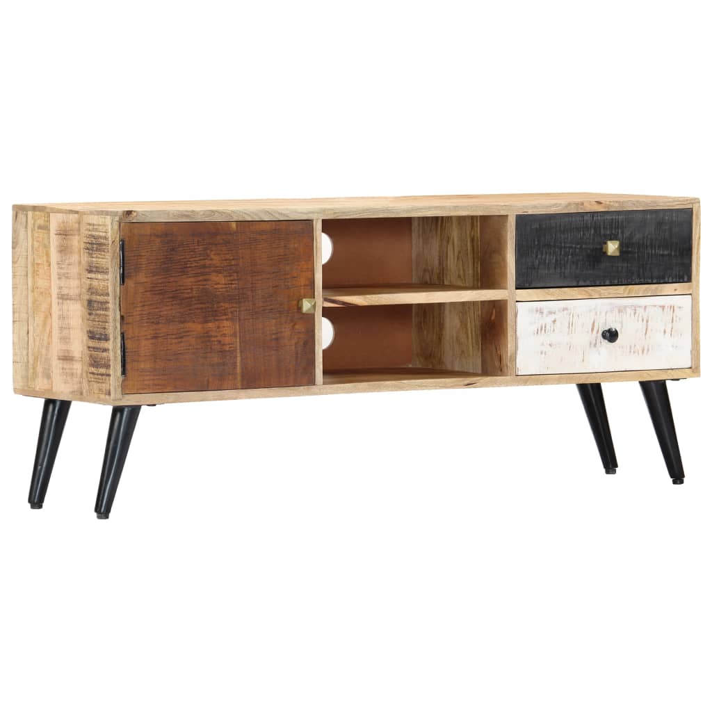 282878 vidaXL TV Cabinet 115x30x47 cm Solid Mango Wood