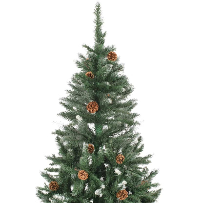 284318 vidaXL Artificial Christmas Tree with Pine Cones and White Glitter 180 cm