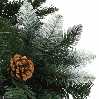 284318 vidaXL Artificial Christmas Tree with Pine Cones and White Glitter 180 cm