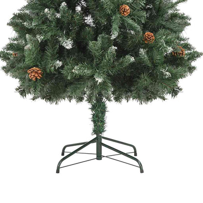 284318 vidaXL Artificial Christmas Tree with Pine Cones and White Glitter 180 cm