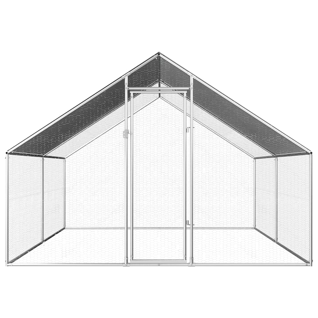 Outdoor Chicken Cage 2,75x4x1,92 m Galvanised Steel