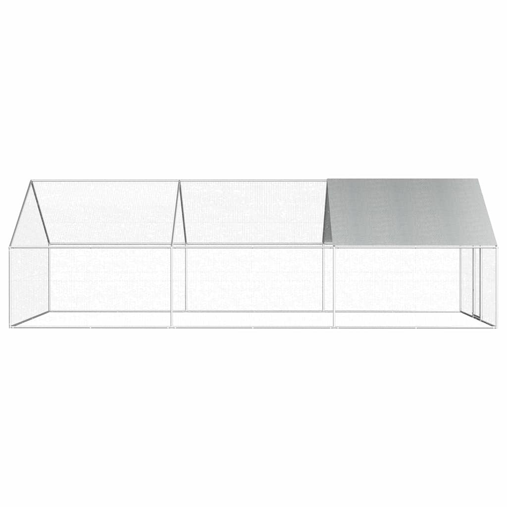 Outdoor Chicken Cage 2,75x6x1,92 m Galvanised Steel