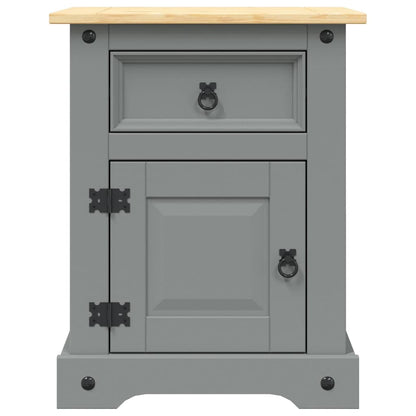 Bedside Cabinet Mexican Pine Corona Range Grey 53x39x67 cm